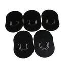 5 Pieces Round Black Palm Brush for Men, Portable Hair Brushes Beard Shampoo