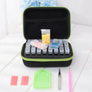 20 Grids Divided Diamond Painting Storage Box DIY Cross Stitch Tool (Green)