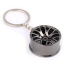 1pc Cute Car Metal Wheel Keychain Keyfob Engine Fob Key Chain Ring Keyring