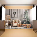 0.9X1.5m Christmas Background Cloth Pictorial Cloth Party New Year Xmas Tree Gif