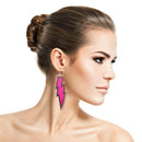 4 Pairs Women 80S Earrings Retro Earrings Dangle Earrings Neon Earrings For