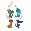 4pcs DIY Full Drill Special Shaped Diamond Painting Animals Bag Keychains