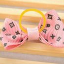 50pcs New Assorted Pet Cat Dog Hair Bows with Rubber Bands Grooming Acces.w G9I6