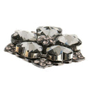 Crystal Rhinestone Button Buckle DIY Applique Patch For Sweater Coat Decor