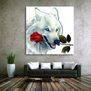 5D DIY Diamond Painting White Wolf Cross Stitch Embroidery Rhinestones Kits