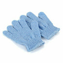 Pair Massage Friction Blue Gloves For Shower Bath Z7M5