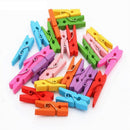 Mini Colorful Wooden Clip Office Supplies Photo Memo Peg Pin Diy Craft Post