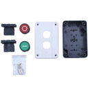 AC 600V 10A Momentary Red Green Sign NO NC Push Button Switch Station