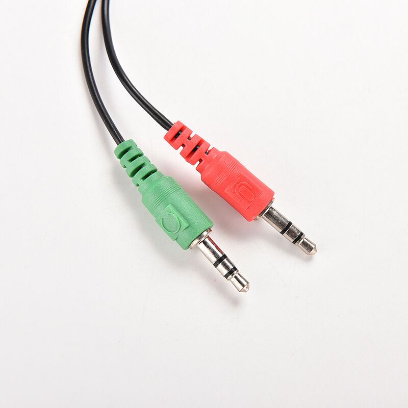 3.5mm Female to 2 Male Jack Plug Audio Stereo Headset Mic Splitter Cables 1X TO