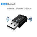2 In 1 USB Bluetooth Transmitter Receiver Wireless Audio Adapter for TV Speaker