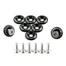 8pcs Aluminum Alloy Flat Washer Ring Kits Car Fender Engine Gasket Black