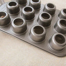 12 Cavity Mini Cheesecake Pan with 12 Pieces Removable Bottom F8C6