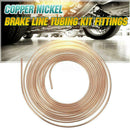 25ft Copper Steel Brake Clutch Oil Hose Anti-rust Fittings Kit Tubing Line K1V9