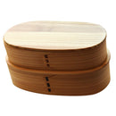 Double Layer Natural Wooden Bento Lunch Box Food Container Box for School A