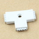 1pc White RGB T Shaped 4 Pins 3 Way Female Connector Adapter For 3528 5050