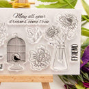 Silicone Transparent Seals Clear Stamps Flower for DIY Scrapbooking Photo