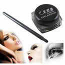 2Pcs Waterof Eye Liner Eyeliner Shadow Gel Makeup + Black SH Brush T1V4