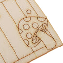10Pieces Door Shape Wood Shapes Wooden Ornament Wood Cogs Ornament Hanging