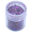 5 bottle Glitter Eye Shadow Nail Art Face Body Tatto Powder U6H2