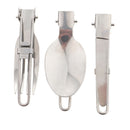 3pcs Foldable Cutlery Set Spoon Fork For Camping Picnic BBQ Portable Travelling