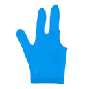 Spandex Snooker Billiard Pool Cue Glove Left Hand 3 Finger Accessory Blue