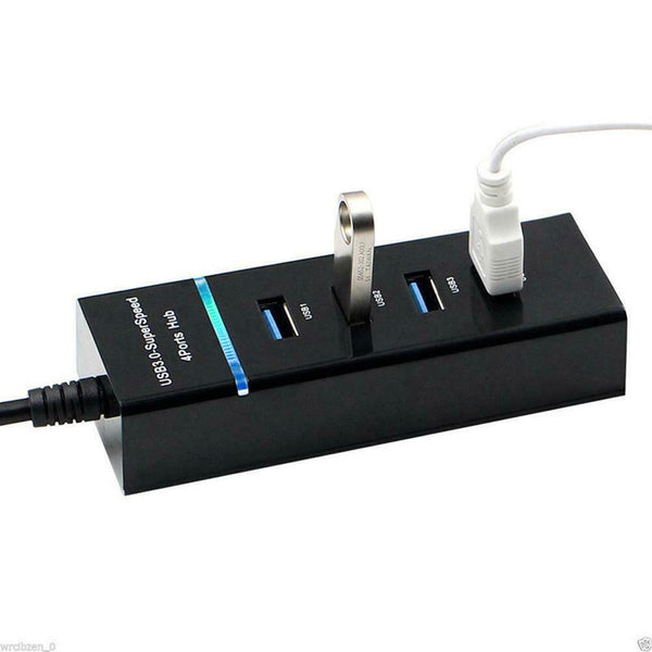 4 Port USB 3.0 Hub Super Speed 5Gbps Converter Cable Adapter for Laptop PC