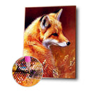 Drawing Art Full Round Drill Animal Fox 5D Kit DIY Diamond Painting (LD480) A