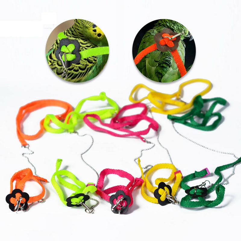 1Pc Adjustable Washable Nylon Pet Bird Parrot Harness Leash Outdoor Walking Rope