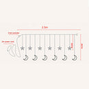 LED Curtain String Light 8Mode Star Moon Fairy Night Light  (EU Warm Light)