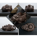 Zisha Tea Pet Brave Ornaments Tea Tray Furnishing Tea Water Play Brown