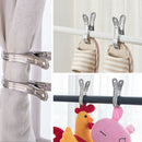4PCS Stainless Steel Large Clothes Pegs Hanging Pins Laundry Hanger Clips