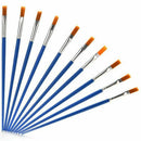 10-Piece Nylon Hair Paint Brush Set Professional Artist Paint Brushes Art P
