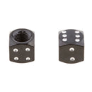 4x Dice Tyre Wheel Rim Tire Air Valve Stem Cap Cover Car Motorcycle Black