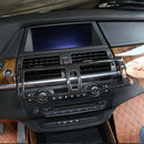 Carbon Fiber Style ABS Center Air Conditioning Vent Frame Trim For Bmw X5 E D1C8