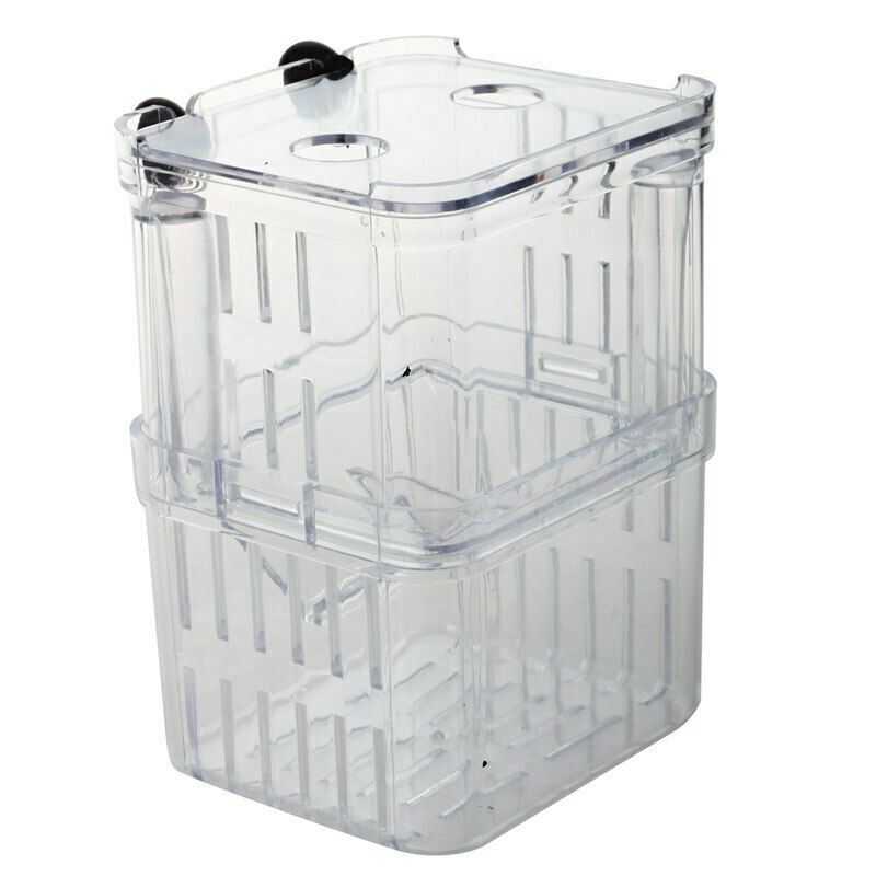 Clear Plastic Retangle Shape Seperate Fish Fry Breeding Divider Tank for Aq L7P2