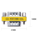 RS232 DB9 Male to Male Serial Port Extender Adapter Converter Connector