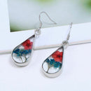 Pressed Flower Teardrop Earrings V9Y4