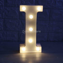 White Large Plastic Marquee Freestanding Alphabet LED Light UP Letters I