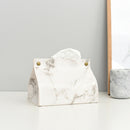 Marble Pattern Tissue Box Pu Leather Home Car Napkin Paper Container Paper  H8F6