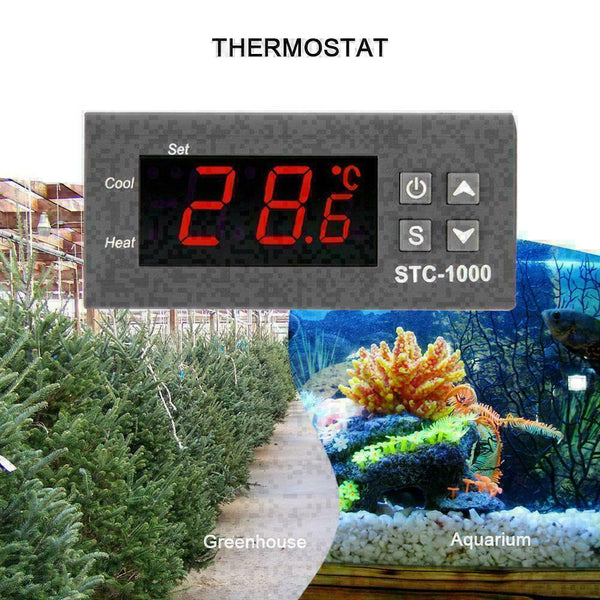 STC-1000 Digital AC 110-220V Temperature Controller Thermostat Aquarium L2N M0Q0