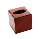 Wooden Cover Tissue Box Square Home/Car Holder Dispenser Organizer Brown