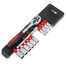 12Pcs 1/4-Inch Socket Wrench Set CR-V Drive Ratchet Wrench Spanner Repair OZ