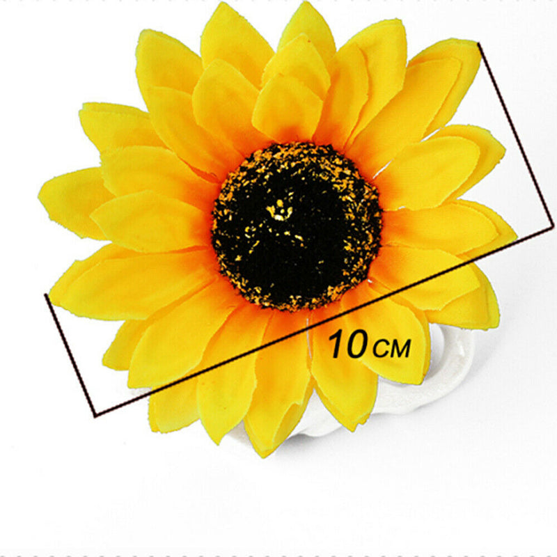 Beautiful Sunflower Flower Hair Clip Vacation Bridal Wedding Party For Women