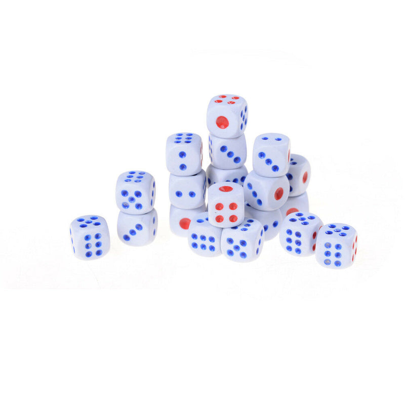 20Pcs 12mm Opaque Six Sided Spot Dice Games D6 RPG Playing Toys  ME