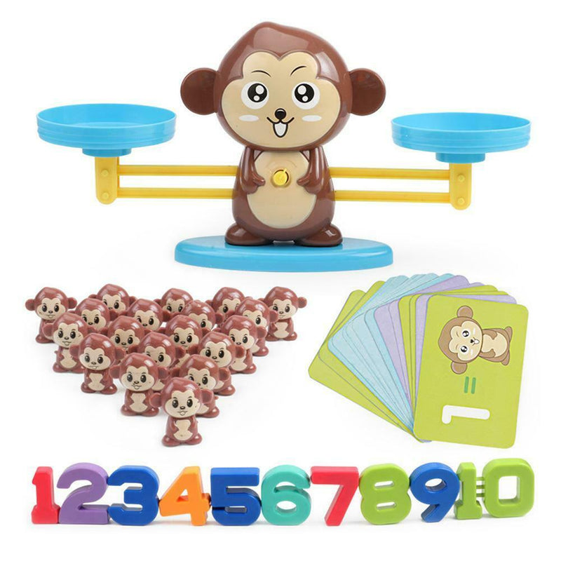 Monkey Number Match Math Balancing Scale Early Learning Educational Toys