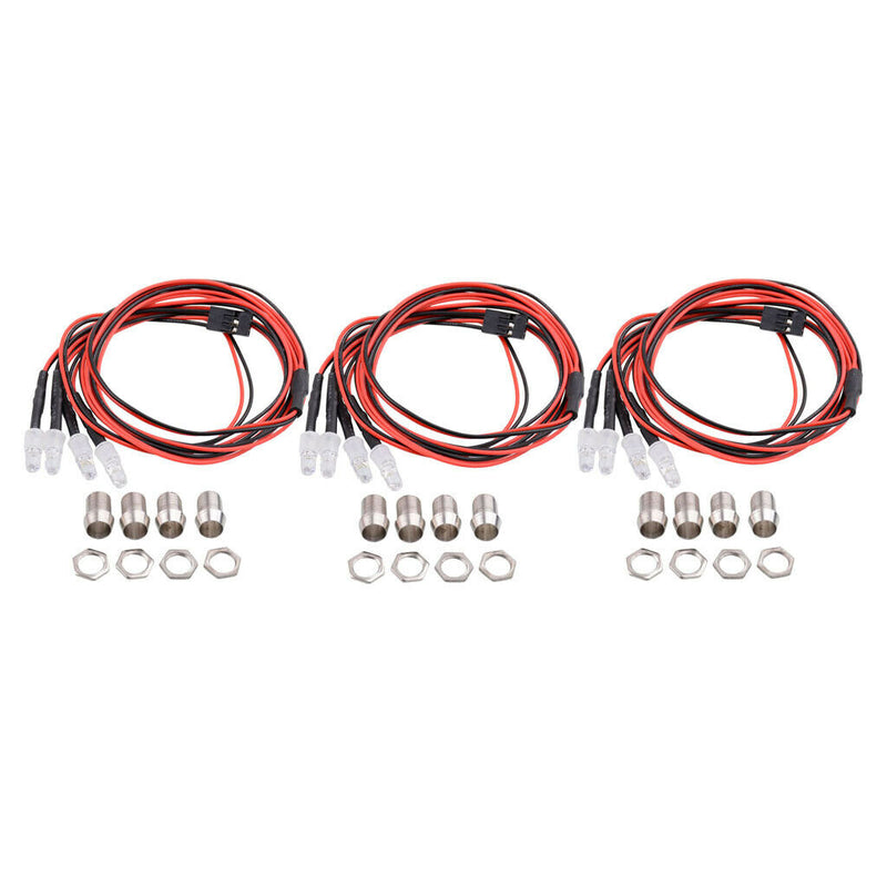 RC 12 Led Headlights Kit Roof Light for 1/5 1/8 1/10 1/12 1/16 RC Vehicle