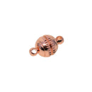 15x Engraved Round Ball 8mm Magnetic Clasp Jewelry Making Findings Accessory