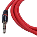 3.5mm 1/8 inch Male to Male 4 Pole Car AUX Audio Cord Cable Record Headphon