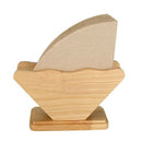 Paper Rack Display Coffee Filter Holder Storage Shelf Countertop Bamboo Wood