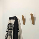 Natural Wood Clothes Hanger Wall Mounted Coat Key Holder Hat Scarf HandbagB Ew
